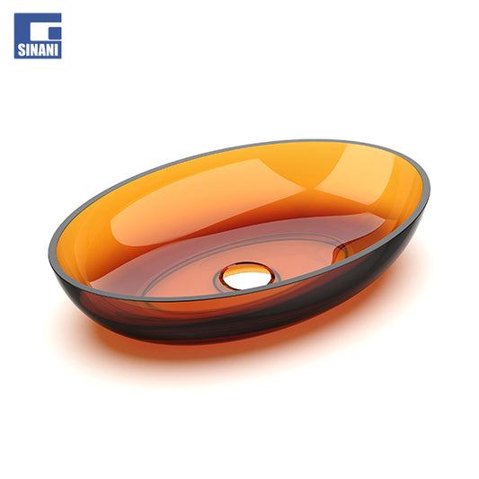 Lavaman transparent Ovalo Amber Orange