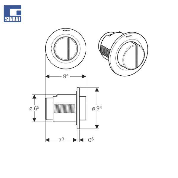 Buton kasete per shkarkim ne distance Type 01 inkaso