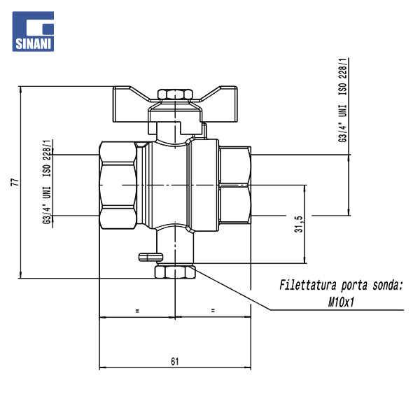 Saracineskë me sferë me dalje për sondë