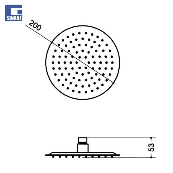 Kokë dushi rrethore Warrior-R