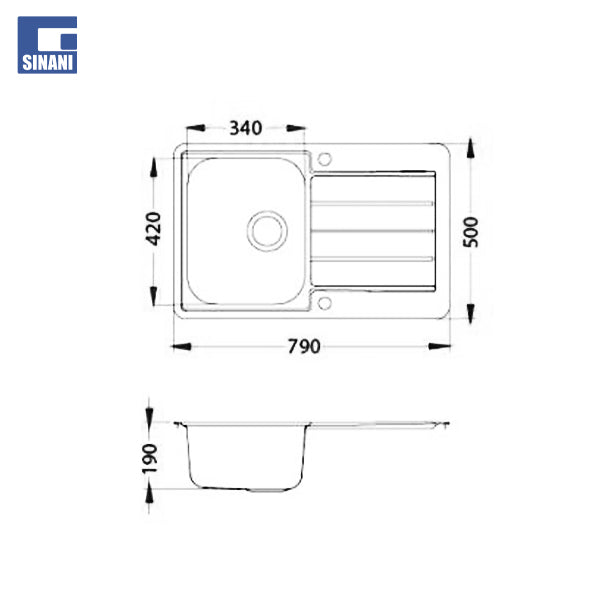 Lavapjatë inoksi Line Max 80