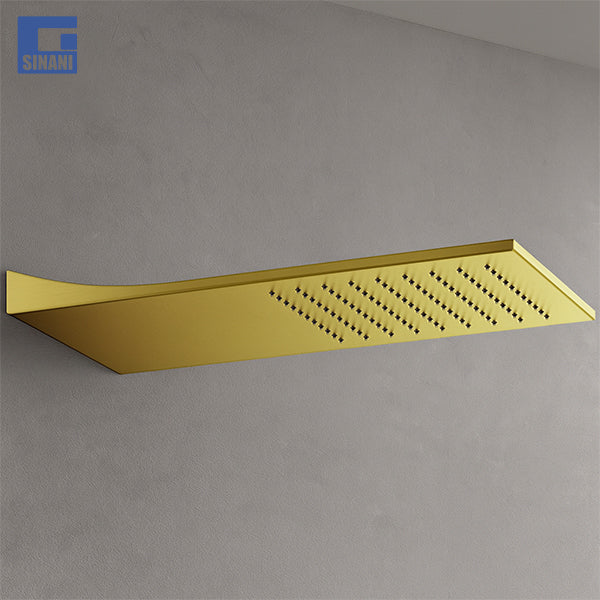 Kokë dushi murale ujëvare Brushed Gold