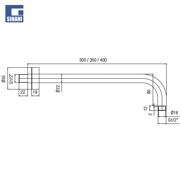 Kokë dushi rrethore Ultra-Slim