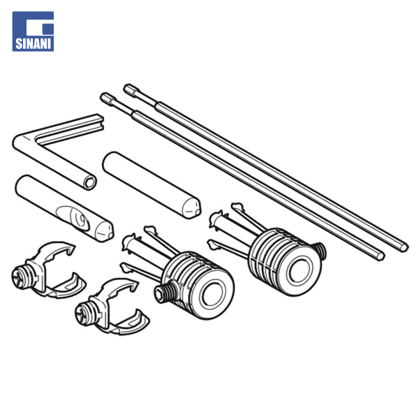 Kit fiksimi për WC/bide sospezo për montim nga poshtë