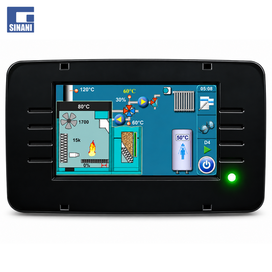 Çentralinë me Touch Screen dhe kornizë për kaldajë PelTec / BioTec L