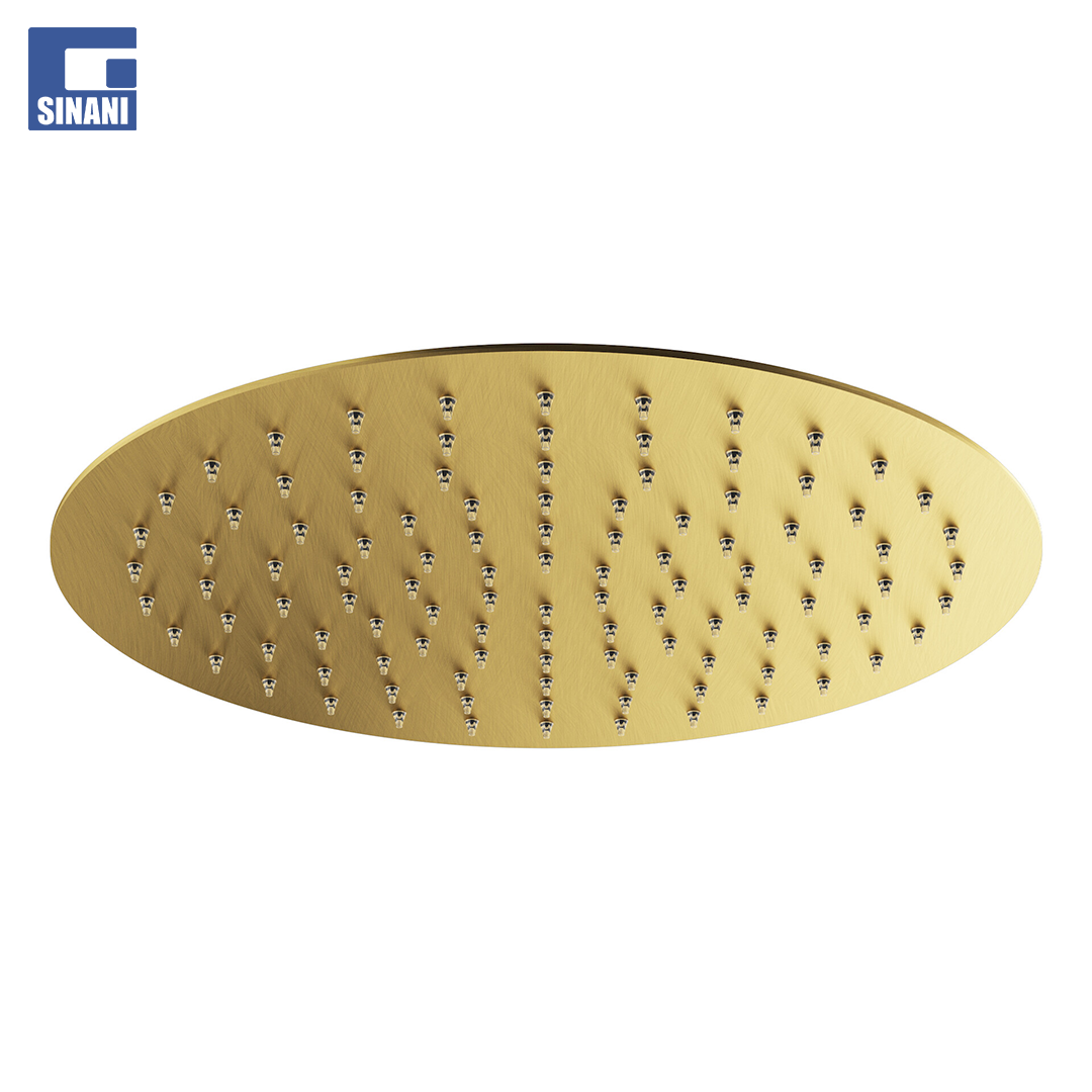 Kokë dushi rrethore Brushed Gold