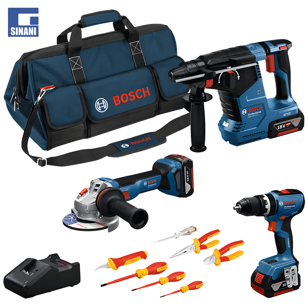 Set me vegla pune trapan GSB, smerilues GWS dhe matrapik GBH