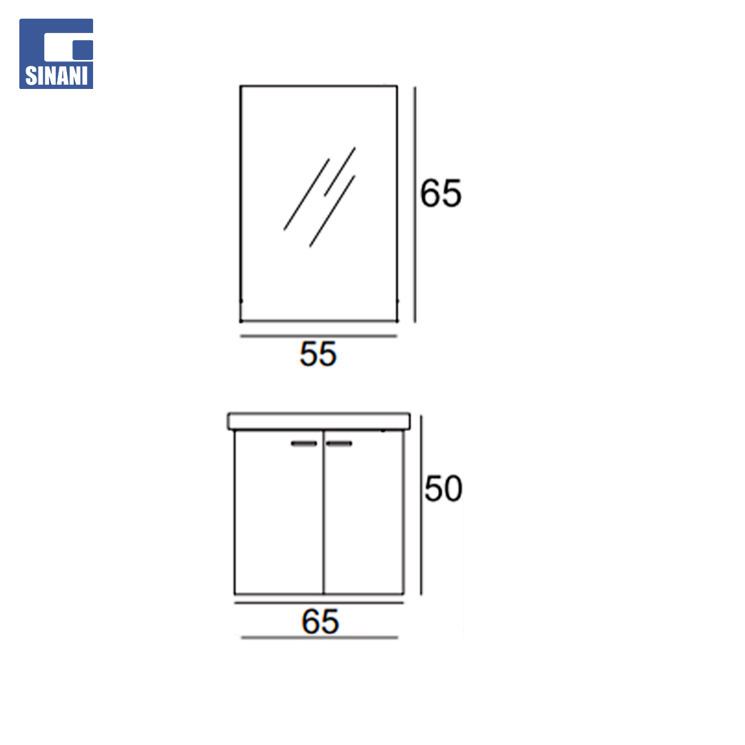 Mobilje tualeti Terra 65 Izlanda Blue