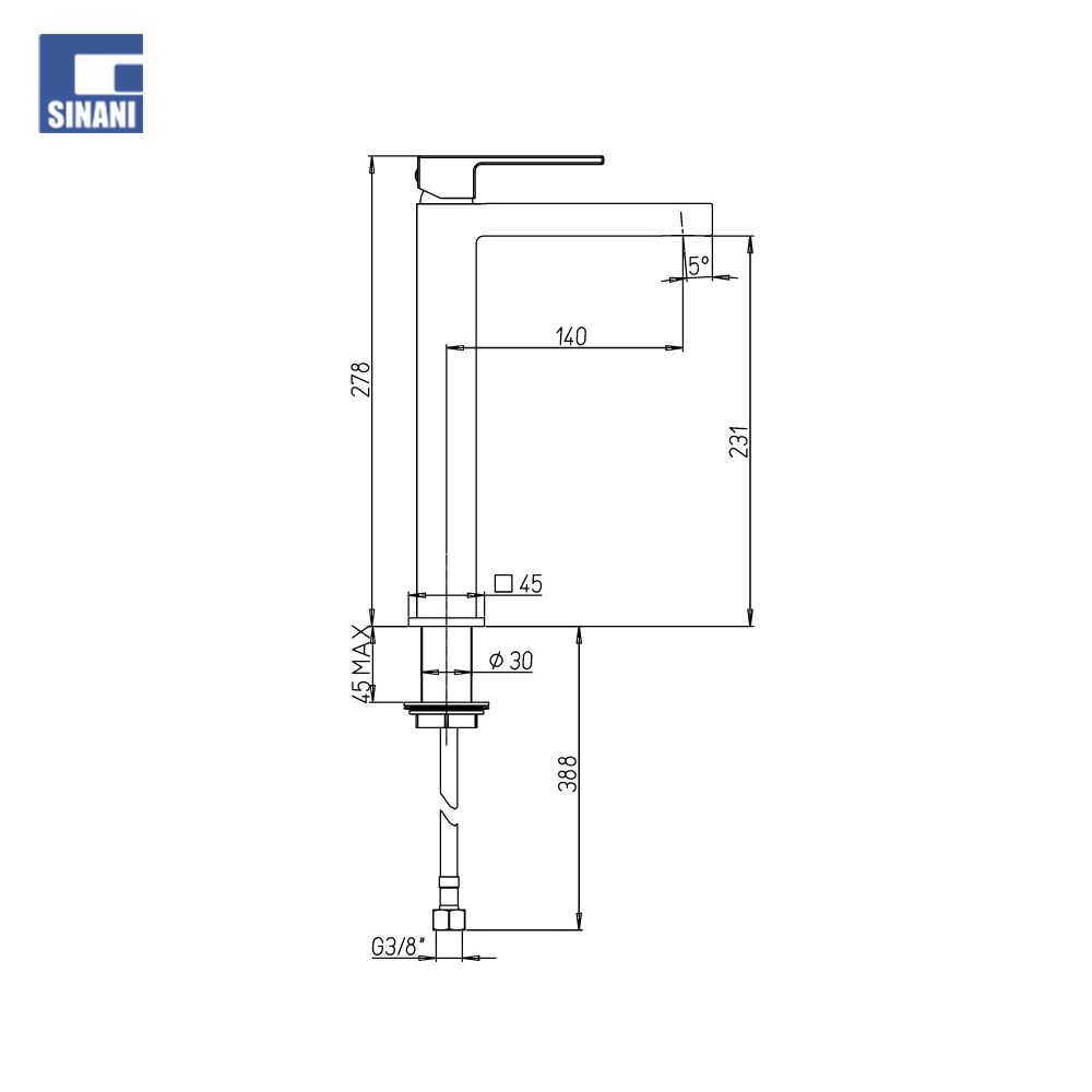 Grup lavamani DaxR i larte 28cm