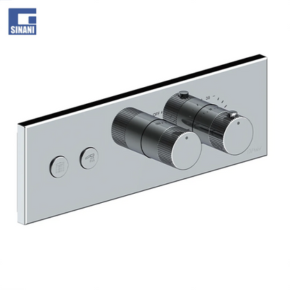 Grup dushi inkaso termostatik horizontal me 2 dalje Lineabox