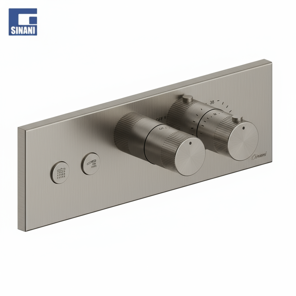 Grup dushi inkaso termostatik horizontal me 2 dalje Lineabox