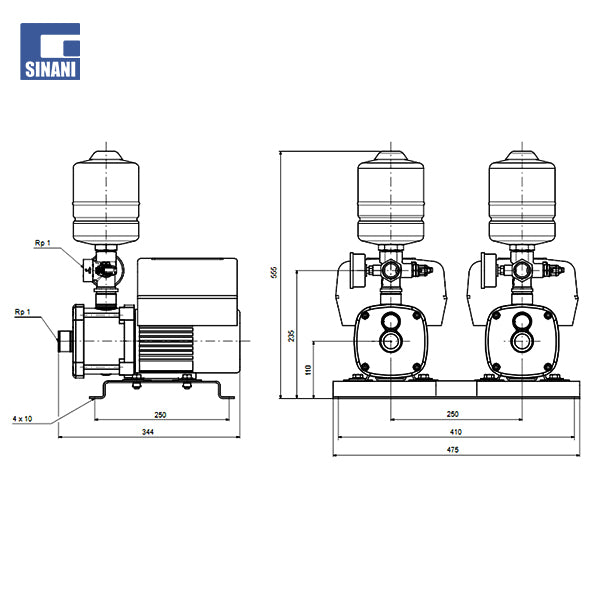 Pompe dyshe inverter CMBE Twin