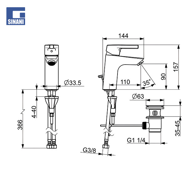 Grup lavamani HansaPaleno XL