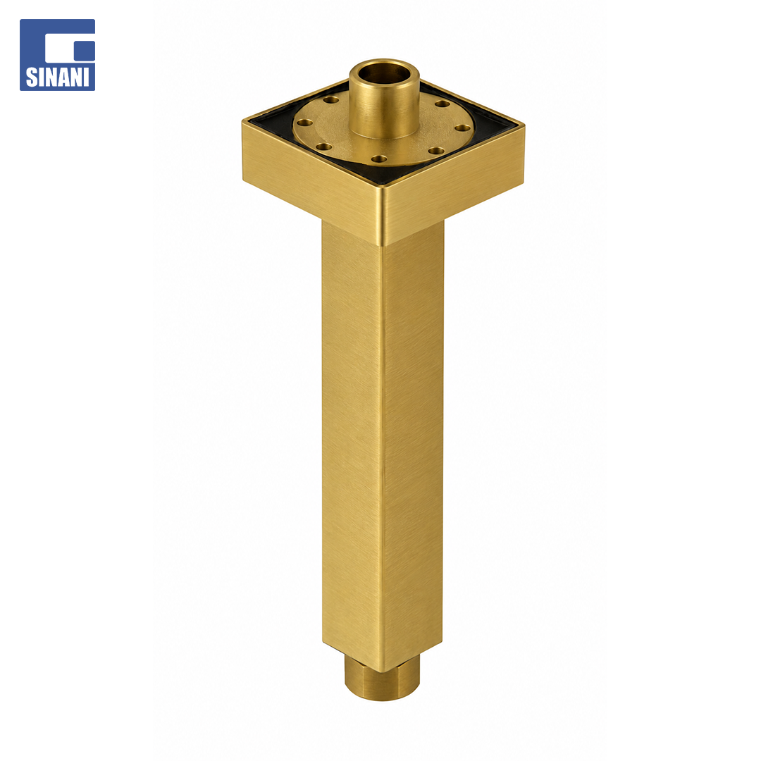 Krah dushi tavanor katror me rozetë Brushed Gold