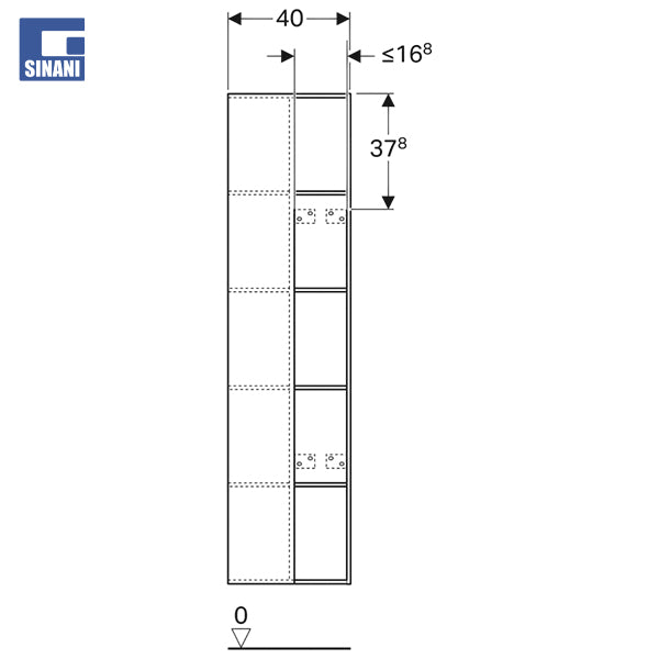 Kollonë mobilje tualeti Citterio me pasqyrë
