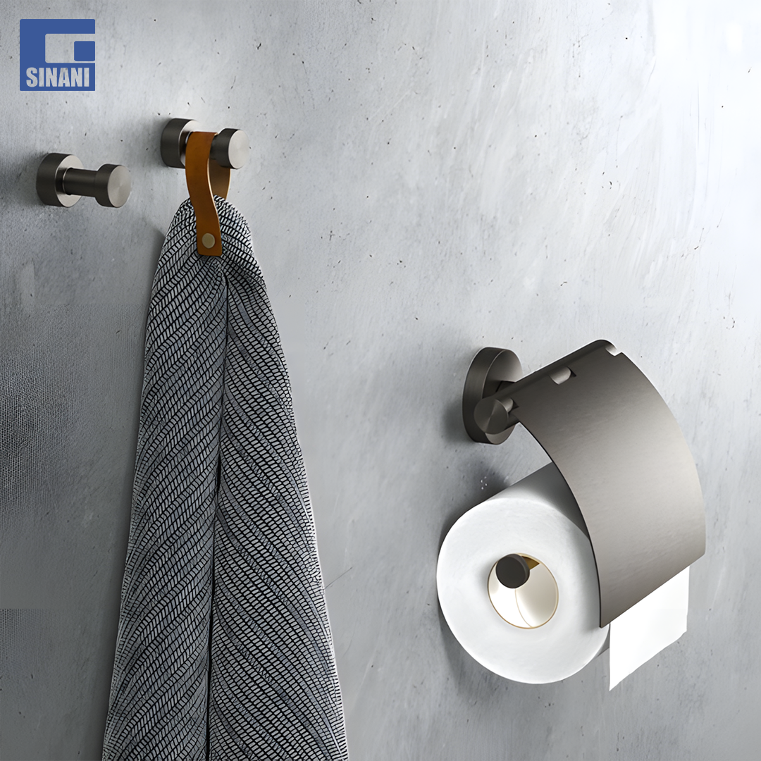 Mbajtëse letre higjienike Brushed Metal Black