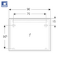 Pasqyrë tualeti Option Basic Square 90x70 me ndriçim Led