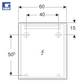 Pasqyrë tualeti Option Basic Square 60x70 me ndriçim Led