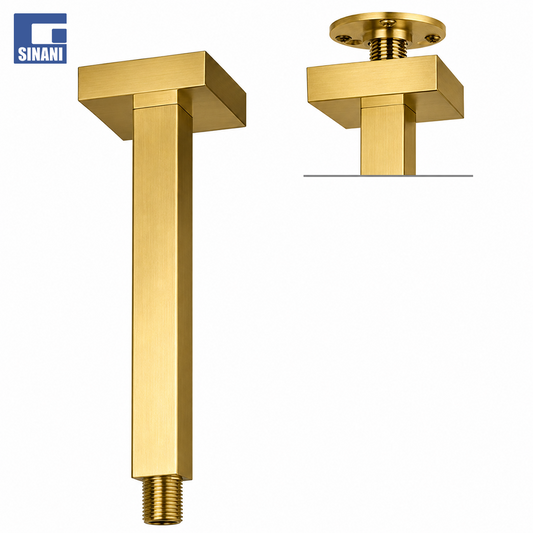Krah dushi tavanor me rozetë Brushed Gold