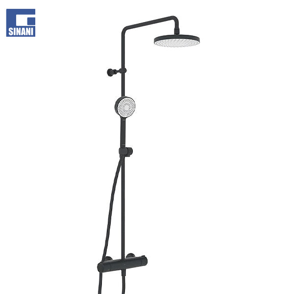 Kollonë dushi termostatike HansaMicra me kokë dushi rrethore Ø200