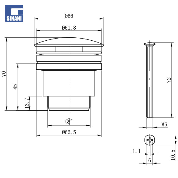 Piletë plastike Click-Clack me vidë