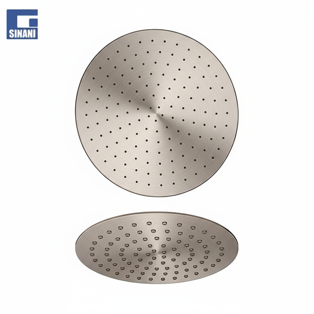 Kokë dushi rrethore ultra-slim Ø250mm me krah dushi