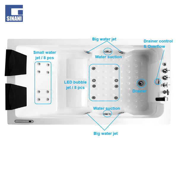 Vaskë me hidromasazh dhe ajërmasazh Ruby