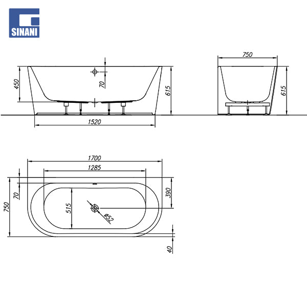 Vaskë me ajërmasazh Dream-SP me grup Waterfall