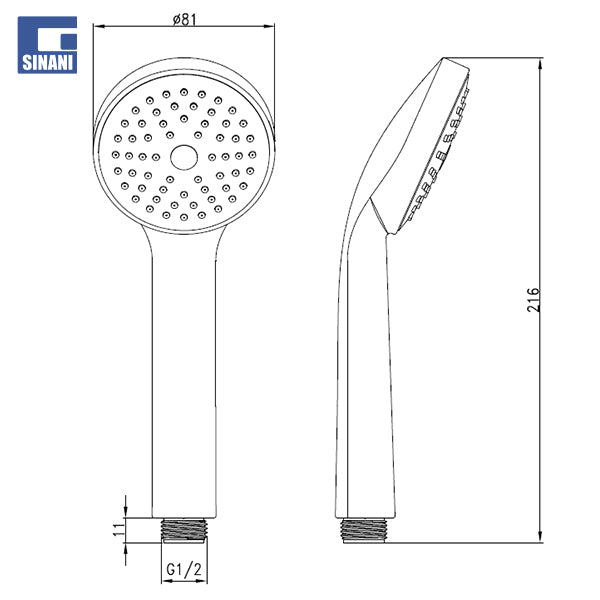 Kokë dushi me 1 funksion