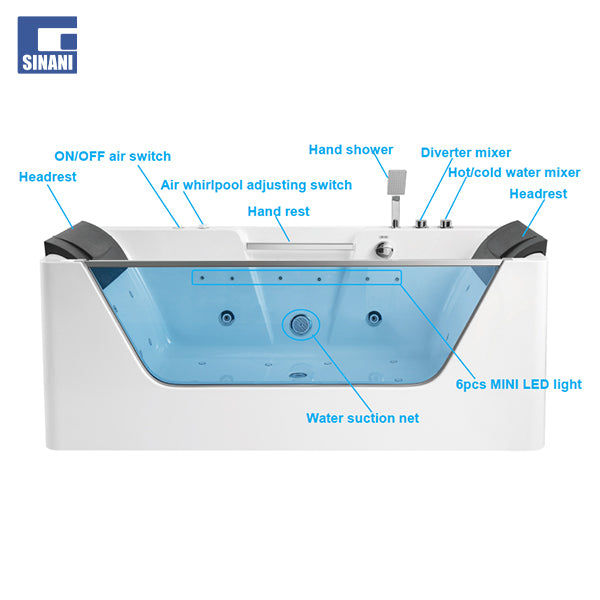 Vaskë me hidromasazh dhe ajërmasazh Rebecca