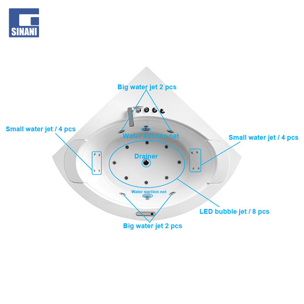 Vaskë me hidromasazh dhe ajërmasazh Sara
