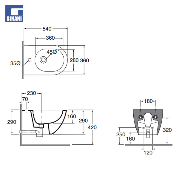 Set tualeti sospezo Easy-Clean Comoda