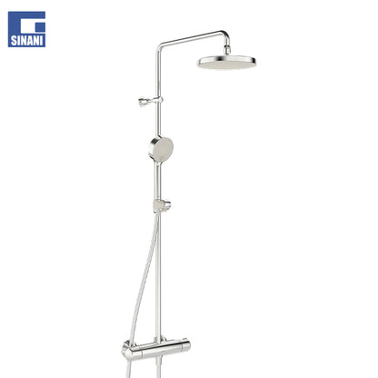 Kollonë dushi termostatike HansaMicra me kokë dushi rrethore Ø200